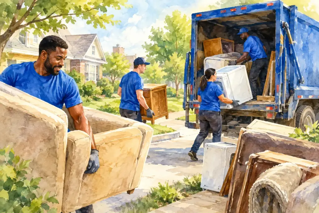 What a Bulk Trash Pickup Service Should Handle